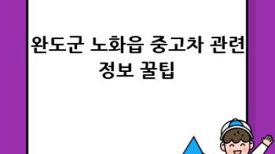 완도군 노화읍 중고차 전문가 상담 🚗💨 놓치면 후회!